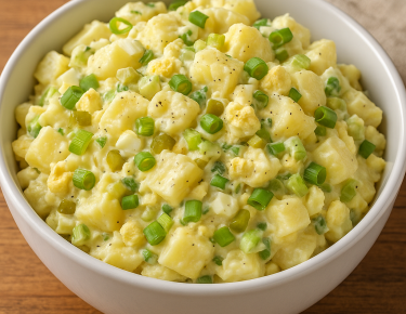 Картофельный салат с яйцом и майонезом