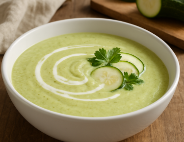 Суп из цукини с чесноком и луком